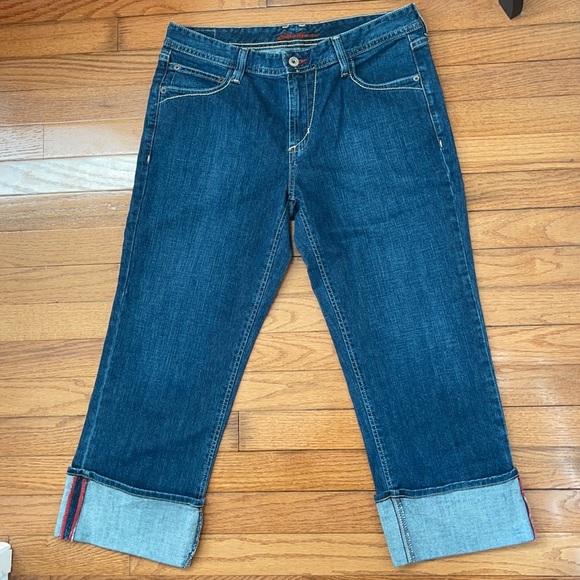 Eddie Bauer Denim Crop Pants NWT - Picture 1 of 15
